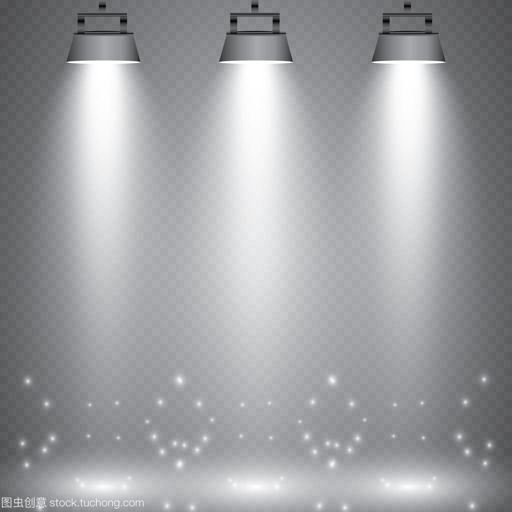 夜景照明,格子的黑暗背景上的透明效果。明亮的聚光燈照明